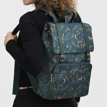 Into The Woods Green Buckle Medium Backpack, 2 of 8