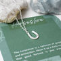 Horseshoe Necklace Sterling Silver Encouragement Gift, thumbnail 2 of 4