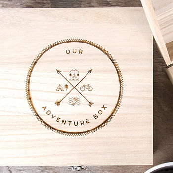 'Our Adventure Box' Wooden Memory Box, 3 of 8