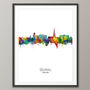 Solihull Skyline Portrait Print And Box Canvas, thumbnail 3 of 5
