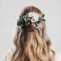 Sage Eucalyptus Wild Rose Wedding Bridal Hair Comb, thumbnail 1 of 3