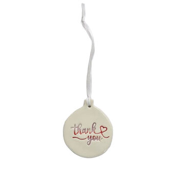 Thank You Ceramic Hanging Decoration – Keepsake Gift, 2 of 8