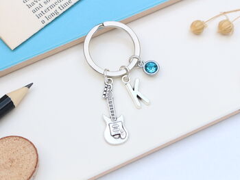 Guitar Personalised Keyring, Music Teacher Gift, 5 of 8