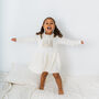 Personalised Girls Dress Natural Name Long Sleeved, thumbnail 2 of 12