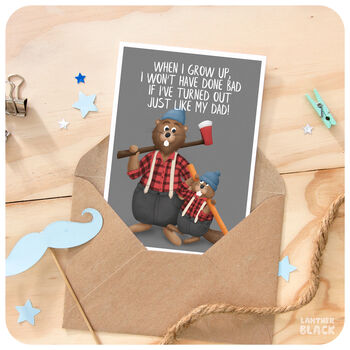 Cute Beavers Father's Day Birthday Card For Dad, 5 of 6