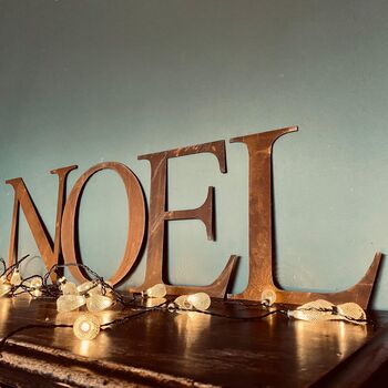 Noel Christmas Mantlepiece Fireplace Decoration Sign, 6 of 10