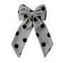 Sustainable Lrg Linen Polka Dot Bow Hanging Christmas Decoration, thumbnail 9 of 12