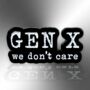 Tiny Gen X We Don't Care Tie Or Lanyard Pin, Gifts For Middle Aged Men, 50th, 60th Birthday, thumbnail 3 of 8