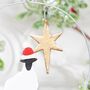 Christmas Sheep With Gold Star Tree Decoration, thumbnail 2 of 3