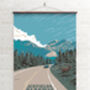 Icefields Parkway Canada Travel Poster Art Print, thumbnail 2 of 6