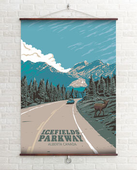 Icefields Parkway Canada Travel Poster Art Print, 2 of 6