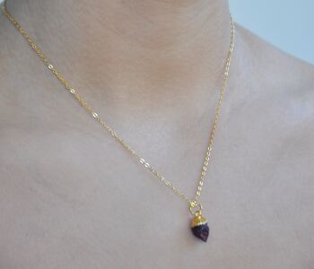 July Birthstone Ruby Crystal Necklace, 5 of 5