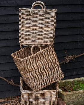 Square Rattan Log Basket, 3 of 9