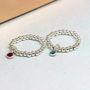 Beaded Stretch Birthstone Charm Ring, thumbnail 5 of 12