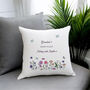 Personalised Mother's Day Flowers Cushion, thumbnail 2 of 2