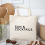 Sun And Cocktails Large Holiday Beach Bag, thumbnail 1 of 4
