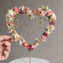 Personalised Dried Flower Heart Cake Topper, thumbnail 5 of 10