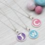 Sterling Silver And Enamel Initial Necklace, thumbnail 4 of 10