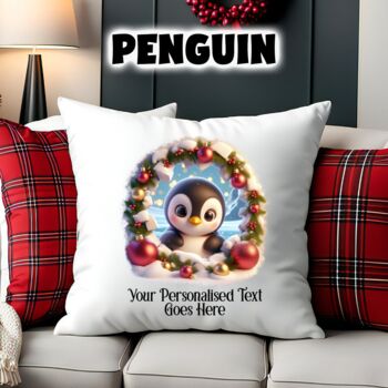 Personalised Christmas Animal Breakout Gift Cushion, 8 of 8