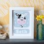 Personalised Childrens Cow Clock, thumbnail 1 of 10