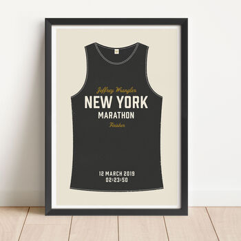 Personalised Running Vest Print No Stripes, 2 of 5