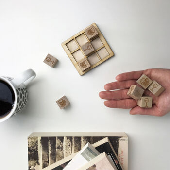 Personalised Wooden Travel Noughts And Crosses Game, 2 of 2