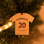 Personalised Football Shirt Christmas Tree Decoration, thumbnail 3 of 3
