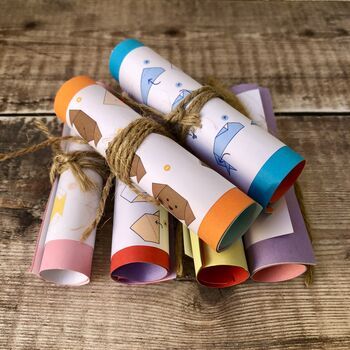 Six Handmade Christmas Crackers, Filled With Sweets, 4 of 5