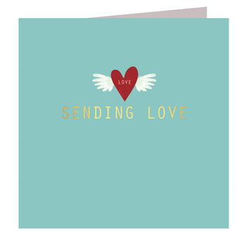 Gold Foiled Sending Love Card, 2 of 4