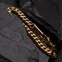 Gold Engravable 7mm Cuban Bracelet Unisex, thumbnail 5 of 12