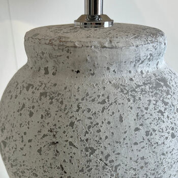 Hekla Aged Grey Distressed Ceramic Table Lamp Base, 5 of 7