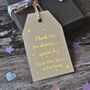 Personalised Gold Foiled Wedding Favour Gift Tag, thumbnail 3 of 5
