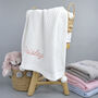 Personalised White Knitted Double Sided Blanket, thumbnail 10 of 10