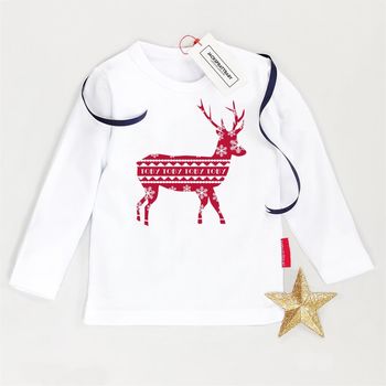 Personalised Christmas Reindeer Top, 3 of 10