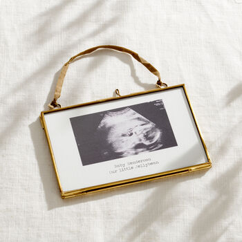 Personalised Brass Baby First Scan Frame, 4 of 5