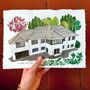 Personalised House Illustration In Watercolour, thumbnail 9 of 10