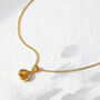 November Birthstone Citrine Gold Vermeil Necklace, thumbnail 1 of 9