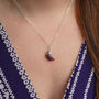 Ruby July Birthstone Moon Necklace, thumbnail 2 of 11