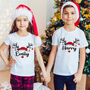 Rudolph Antlers Matching Family White Christmas T Shirts, thumbnail 5 of 5