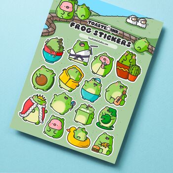 Frog Sticker Sheet | Cute Stickers, 3 of 5