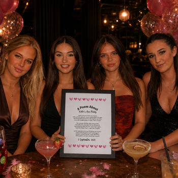 Personalised Hen Party Print Special Poem For Bride To Be, 3 of 7