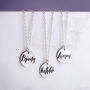 Sterling Silver Engraved Name Necklace, thumbnail 7 of 12