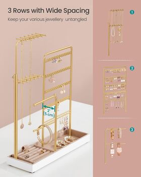 Adjustable Jewellery Display Stand Organiser, 2 of 6