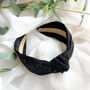 Black And Gold Speckle Knotted Headband, thumbnail 3 of 4