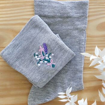 Personalised Birthday Flower Women's Bamboo Socks Gift, 4 of 5