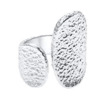 Sterling Silver Lucy Quartermaine Trendy Open Hula Ring, 2 of 4