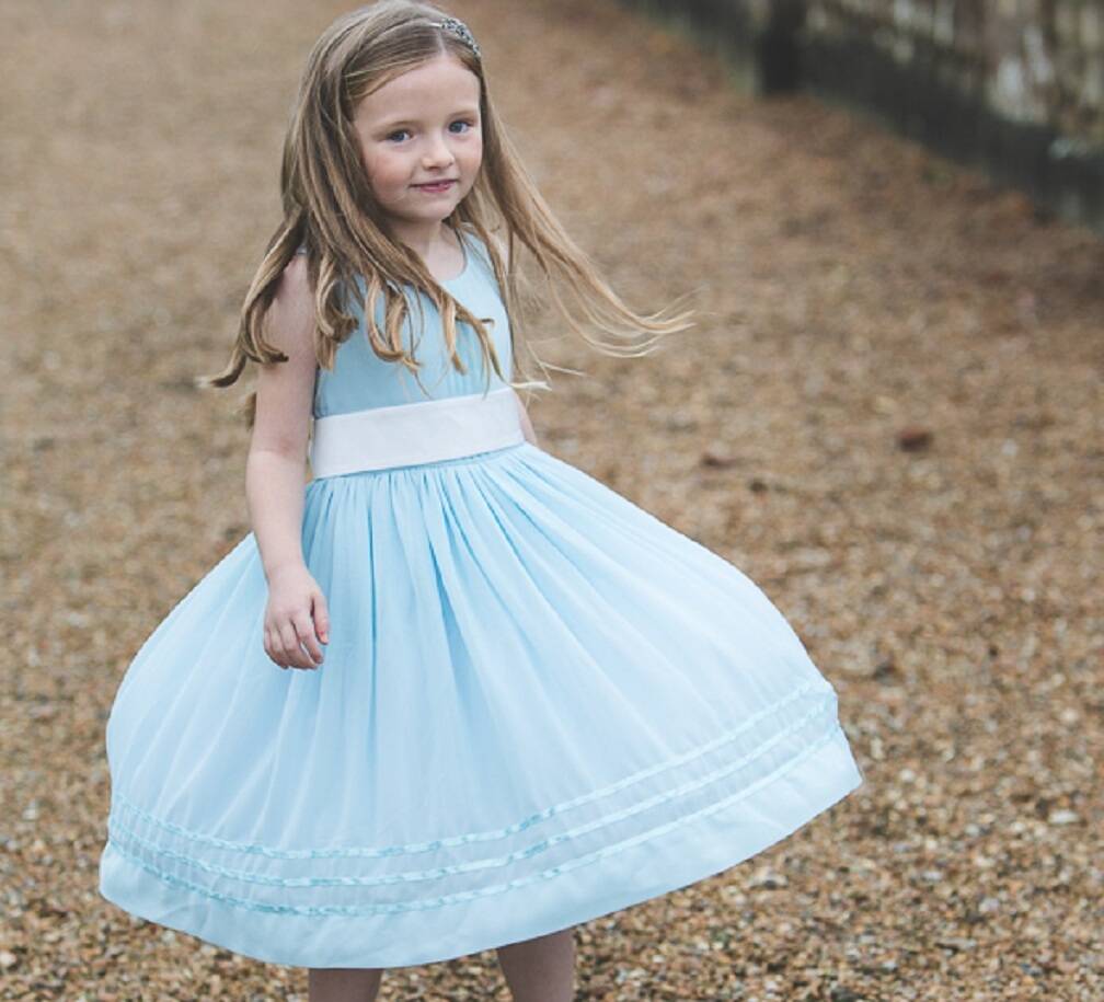 Flower Girl Dress In Any Colour With Choice Of Sash By Matchimony ...