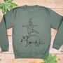Bear And Triceratops Men's Jumper, thumbnail 3 of 4