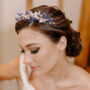 Blue Crystal And Silver Leaf Headpiece, thumbnail 6 of 8