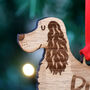 Personalised Irish Setter Wooden Dog Xmas Decoration, thumbnail 3 of 7